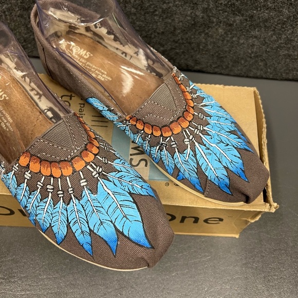 Toms Classic Alpargata “Feathers” Women’s Shoe Size 8.5 - Picture 2 of 12